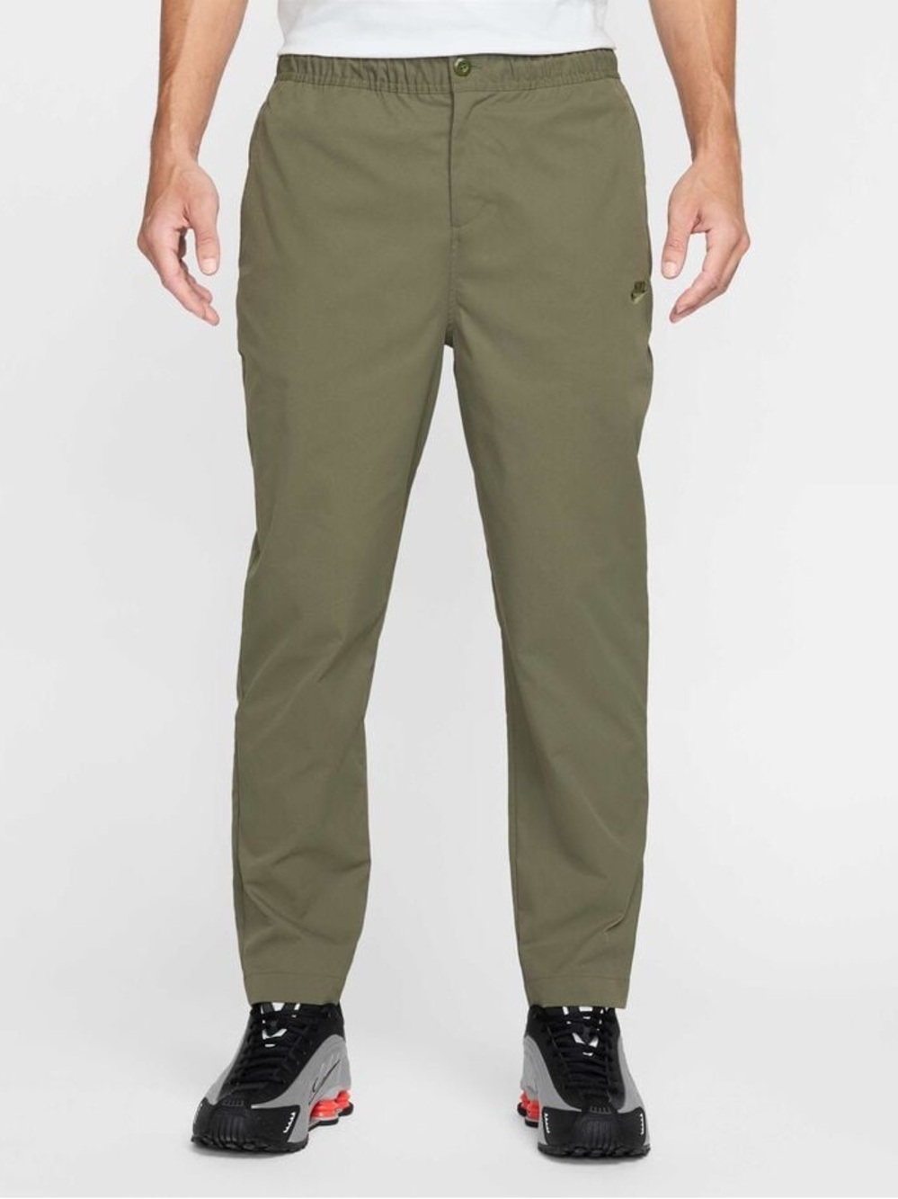 NWT Nike Club Woven Twill Tapered Leg Pants Olive Green Men's Size Large